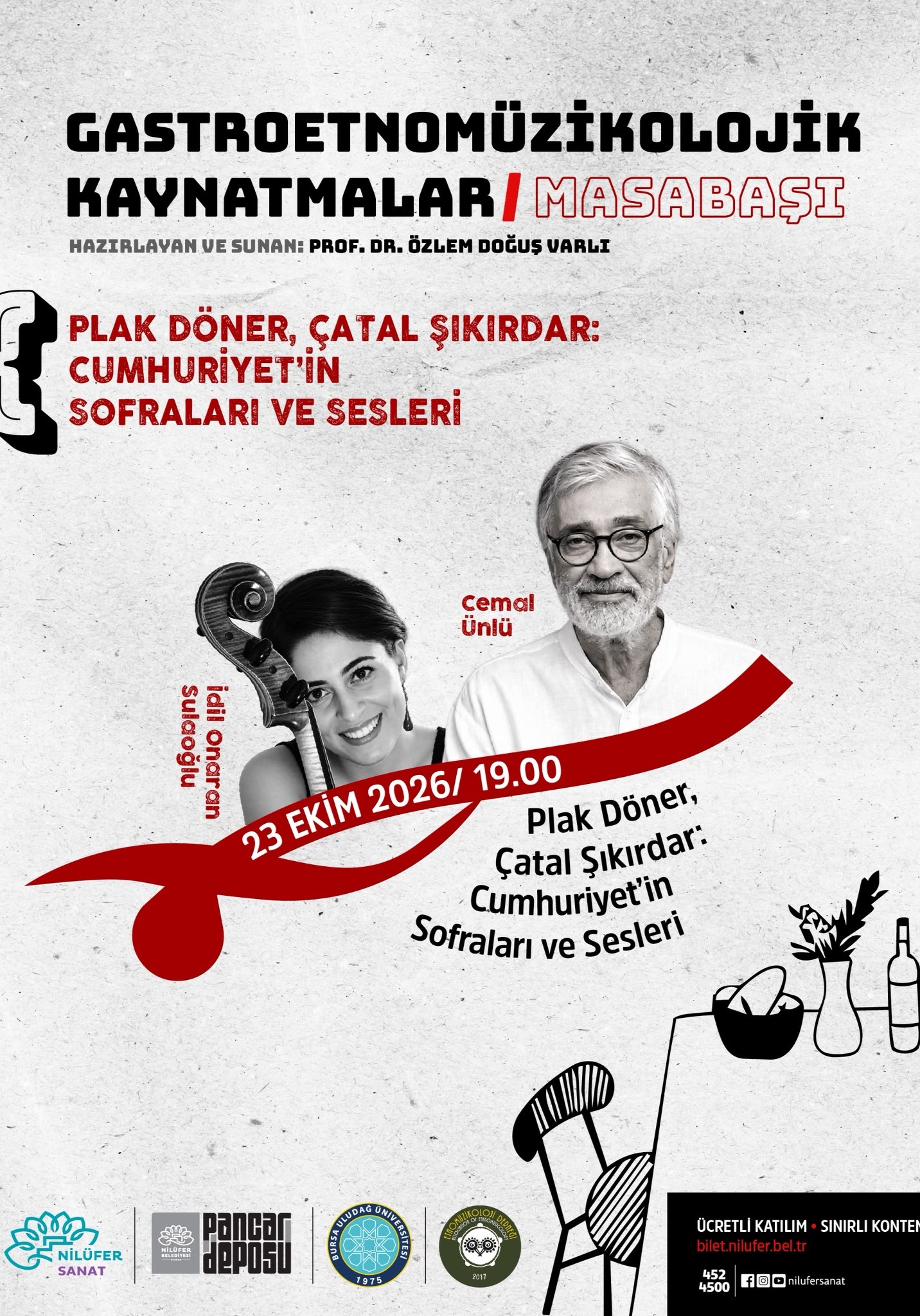 Gastroetnomüzikolojik Kaynatmalar / Masabaşı " Plak Döner, Çatal Şıkırdar: Cumhuriyet’in Sofraları ve Sesleri"